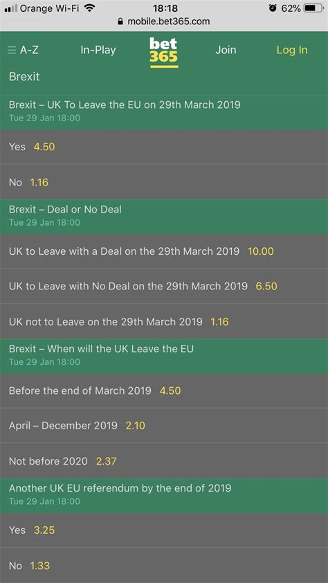 brexit betting bet365|Brexit Odds Three Years On: UK 7/1 to rejoin UK in next two .